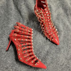 Valentino Rockstud Alcove High Heel Booties